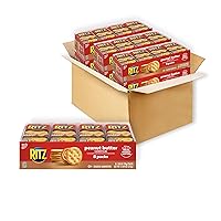 RITZ Peanut Butter Sandwich Crackers, 48 Snack Packs (6 Boxes, 6 Crackers Per Pack)