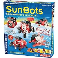 Thames & Kosmos SunBots: Solar-Powered 8-in-1 Robots STEM Experiment Kit | Build 8 Cool Solar-Powered Robots | No Batteries Required | Learn About Solar Energy & Technology | Solar Panel Included