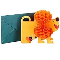 Hallmark Pop Up Birthday Card (3D Honeycomb Lion)