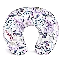 Purple Floral Wisteria Nursing Pillow Cover, Nursing Pillowcase Set for Baby boy or Baby Girl, Nursing Pillow slipcover Cushion Cover, Soft Fabric for snuggling Baby, Suitable for Nursing Pillows