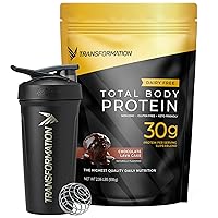 Transformation Chocolate Protein Powder & Performance Insulated Shaker Bottle | 30G Multi-Protein Superblend | Collagen Peptides, Egg White & Plant Blend | MCT Oil | BCAA Amino Acids