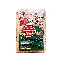EZ Straw Seeding Mulch with Tack - Biodegradable Organic Processed Straw – 2.5 CU FT Bale (Covers up to 500 sq. ft.), Multi