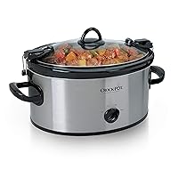 Crock-Pot Cook and Carry 6 Quart Manual Portable Slow Cooker and Food Warmer, Stainless (SCCPVL600-S)