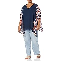 Avenue Women's Plus Size Top Bella Overlay BRD