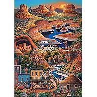 Buffalo Games - Dowdle - Wild Wild West - 300 Large Piece Jigsaw Puzzle for Adults Challenging Puzzle Perfect for Game Nights - Finished Size 21.25 x 15.00