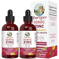 MaryRuth Organics Zinc Supplements for Immune Support | Ionic | Liquid Zinc Supplement | 40 Day Supply | Zinc Sulfate | Skin Care Supplement | Vegan | Non-GMO | Gluten Free | 40 Servings, Pack of 2