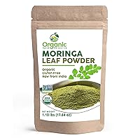 Organic Moringa Powder - 1.10 lbs (17.64 oz) | USDA Organics, Non-GMO, Kosher, Halal, Moringa Olifera Powder - 100% Raw and Natural, by SHOPOSR