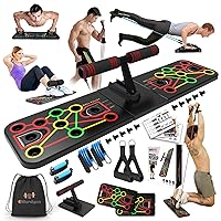 Push Up Board with Sit up Stand. Multifunctional Push Up Board with Resistance Bands, portable exercise equipment, Strength Training Equipment, Push Up Handles for Perfect Pushups, Home Fitness for Men