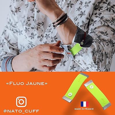 NATO Cuff – Handmade in France - Pull Up Your Shirt Sleeves with Elegance - Elastic Anti-Slip Shirt Cuff Holder