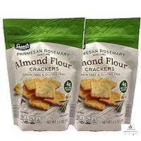 Savoritz Parmesan Rosemary Almond Flour Grain Gluten Free Low Carb Crackers (2 Pack) Simplycomplete Bundle For Kids Snack, Value Pack Snacking at Home Gym Hiking School Office or with Friends Family