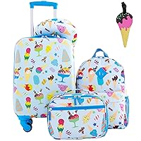 5 Piece Kids' Luggage Set, Ice Cream