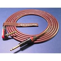 Geistnote's Forte Instrument Cable with Neutrik Silent Plug and Gold Connectors 10 Ft (3 M) ~ Right Angle to Straight