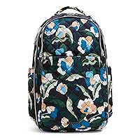 Vera Bradley Women's Performance Twill Travel Backpack Travel Bag, Immersed Blooms, One Size