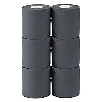 6 Pack of Black Toilet Paper Rolls - 3 Ply Black Bath Tissue Colored Toilet Paper Rolls for Bathroom