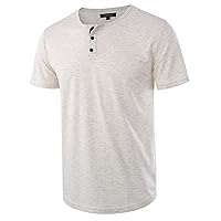 Men's Classic Comfort Soft Regular Fit Short/Long Sleeve Active Sports Henley T-Shirts Tee