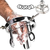 MASTER SERIES Forced Spread Anal Explorer Made with Nickel-Free Stainless Steel for Men, Women & Couples, Smooth Tapered Plug for Easy Insertion, Large Enough for Fisting. 8 Piece Set - Silver.