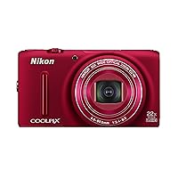 Nikon COOLPIX S9500 Digital Camera Optical Zoom 22 Times The Wi-Fi-Enabled Red Velvet S9500RD