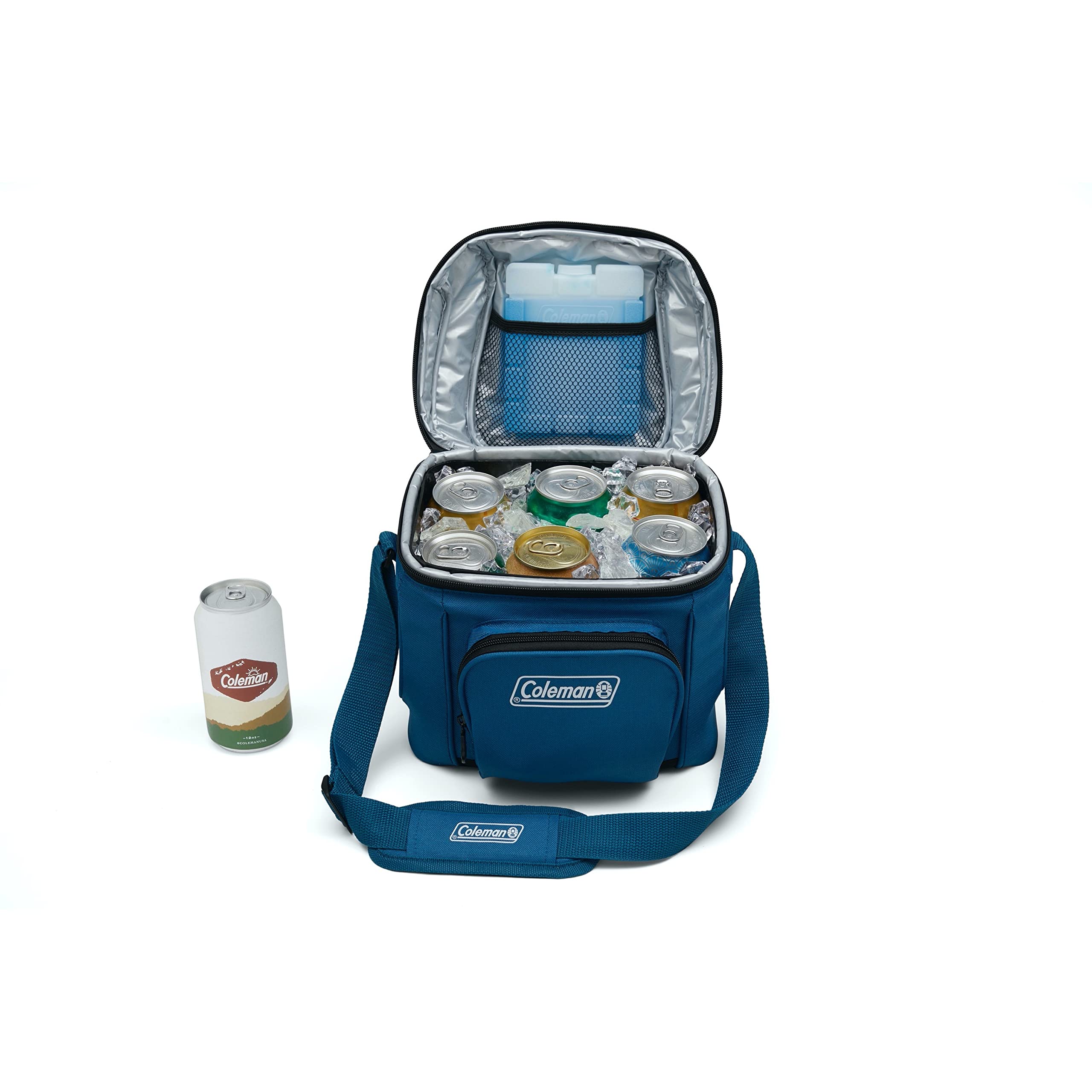 Coleman Chiller Series Insulated Portable Soft Cooler, Leak-Proof 9 Can Capacity Lunch Cooler with Ice Retention