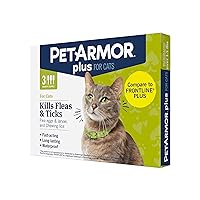 PetArmor Plus Flea & Tick Prevention for Cats Over 1.5 lbs, Waterproof Topical, Fast Acting & Long Lasting, Compare to Leading Brand, 3 Doses