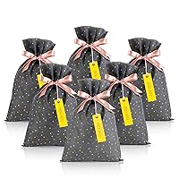 OYATON Cloth Gift Bags - Reusable Fabric Gift Bags with Drawstring and Tags - 6 Pack Multipurpose Gift Wrap Bag for Birthday, Christmas Holiday, Wedding or Daily Gift, 12