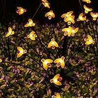 Solar Garden Lights, Bee Shape Garden Lights Solar Outdoor, Solar Lights for Outside Sway by Wind,Solar Lights Outdoor Waterproof for Yard Patio Pathway Decoration(8 Pack)