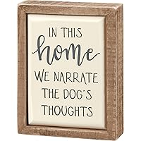 Primitives by Kathy In This Home, We Narrate The Dog's Thoughts Home Décor Sign Set 3