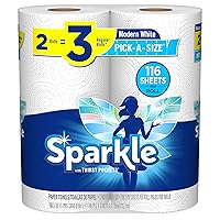 Sparkle® Pick-A-Size Paper Towels, 2 Rolls = 3 Regular Rolls, 116 2-Ply Sheets Per Roll