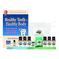 OraMD Extra Strength (Six Pack Kit) - Original Tooth Oil with Essential Oils - Manual Toothbrushes with Soft Nylon Bristles - Pure Unwaxed Dental Floss