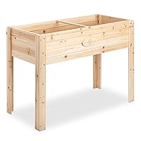 Boldly Growing Cedar Raised Planter Box with Legs – Elevated Wood Raised Garden Bed Kit – Grow Herbs and Vegetables Outdoors – Naturally Rot-Resistant - Unmatched Strength Lasts Years (4x2)