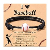 Baseball/Basketball/Football/Soccer Ball Bracelet Gifts for Boys Son Grandson Nephew