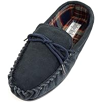 Ladies/Womens Traditional Genuine Suede Leather Moccasin/Slippers with Rubber Sole