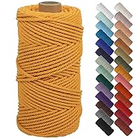 Macrame Cord, 3mm x 109yd Macrame Rope,100% Natual Cotton Macrame  Rope,Unbleached Cotton Macrame Rope for DIY Home Decor Crafts Projects  Plant Hanger Wall Hanging Craft Making 3pcs