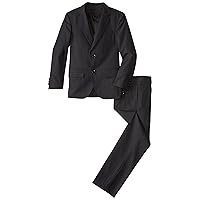 American Exchange Big Boys' Three-Piece Tailored-Fit Herringbone Suit Set