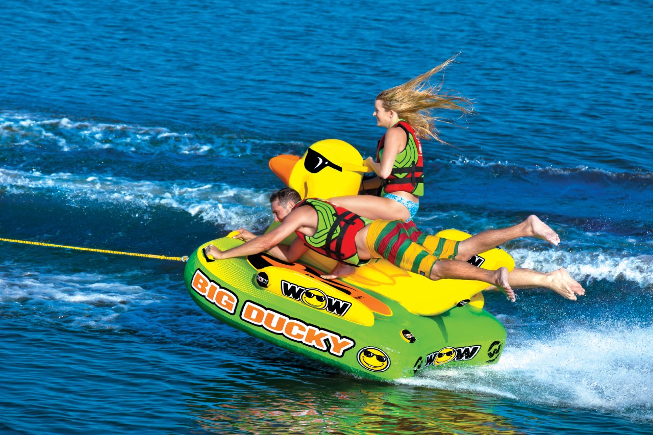 WOW Sports Ducky Towable Deck Tube for Boating 1-5 Person Options