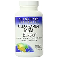 Planetary Herbals Glucosamine MSM Herbal 1000mg, Promotes Healthy Joint Function