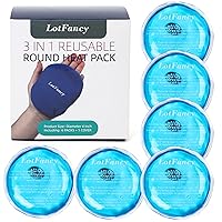 LotFancy Reusable Hand Warmer, 6 Click Activated Instant Heat Packs and 1 Wrap, Gel Heating Pad, Hot Cold Therapy Compress for Pain Relief, Outdoor & Small Portable Size, 4” Blue