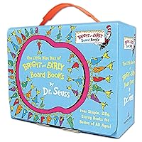 The Little Blue Boxed Set of 4 Bright and Early Board Books: Hop on Pop; Oh, the Thinks You Can Think!; Ten Apples Up On Top!; The Shape of Me and Other Stuff (Bright & Early Board Books(TM))