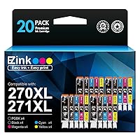 E-Z Ink (TM Compatible Ink Cartridge Replacement for Canon PGI-270XL CLI-271XL PGI270 XL CLI271 XL Compatible with MG5720 TS6020 TS9020 (4 Large Black,4 Small Black,4 Cyan,4 Magenta,4 Yellow) 20 Pack