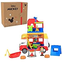 Disney Junior Mickey Mouse Outdoor and Explore Camper, Lights and Sounds Playset, Officially Licensed Kids Toys for Ages 3 Up, Amazon Exclusive