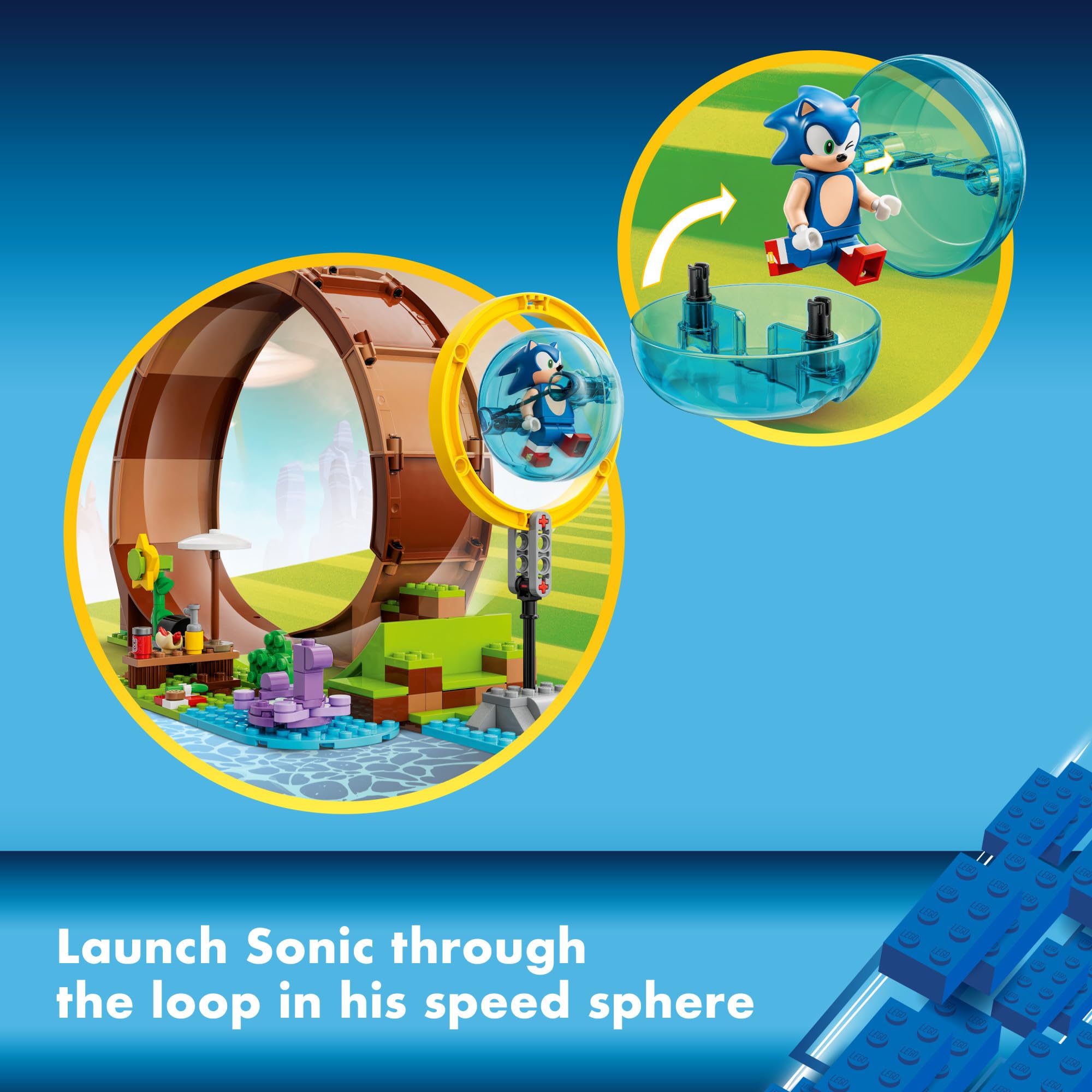 LEGO Sonic The Hedgehog Sonic’s Green Hill Zone Loop Challenge 76994 Building Toy Set, Sonic Adventure Toy with 9 Sonic and Friends Characters, Fun Gift for 8 Year Old Gamers and Young Fans