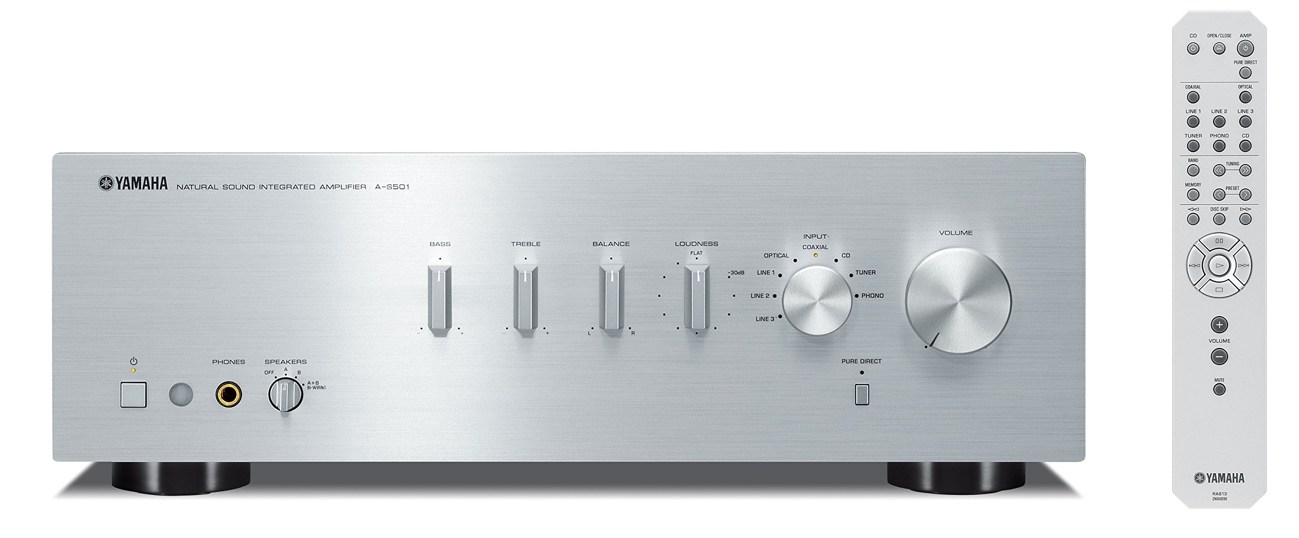 Yamaha A-S501SL Natural Sound Integrated Stereo Amplifier (Silver)