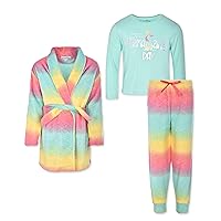 Toddler & Big Girl's 3 Piece Pajama & Robe Set