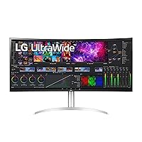 LG 40WP95C-W 40” UltraWide Curved WUHD (5120 x 2160) 5K2K Nano IPS Display, DCI-P3 98% (Typ.) with HDR10, Thunderbolt 4 with 96W PD, 3-Side Virtually Borderless Design Tilt/Height/Swivel Stand,Black