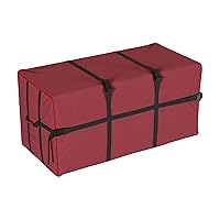 Elf Stor 83-DT5055 Heavy Duty Canvas Christmas Storage Bag Large for 7.5 Foot Tree, Red
