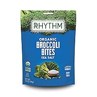 Crunchy Broccoli Bites, Salted, Organic & Non-GMO, 1.4 Oz, Vegan/Gluten-Free Vegetable Superfood Snacks