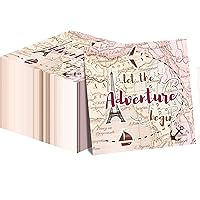 Adventure World Awaits Napkins Graduation Party Decorations Exploring Travel Themed Luncheon Paper Napkins Bon Voyage Travel Disposable Napkins for Retirement Birthday Disposable Party Favors100 Pack