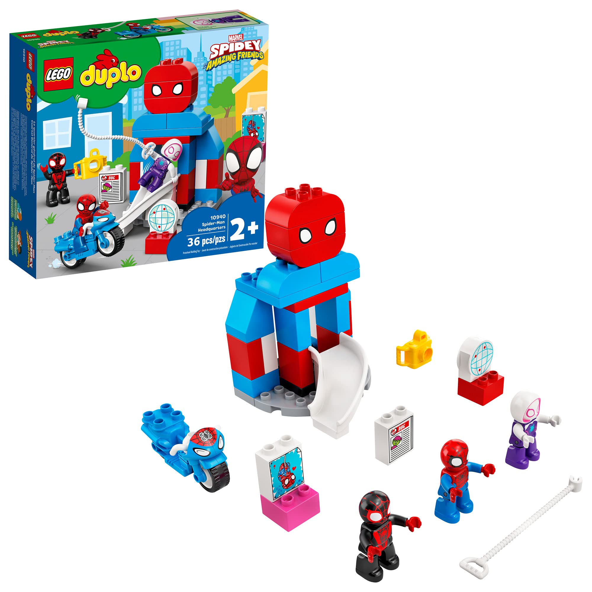 Mua LEGO DUPLO Marvel Spider-Man Headquarters 10940 Spidey and His Amazing  Friends TV Show Building Toy for Kids; New 2021 (36 Pieces) trên Amazon Mỹ  chính hãng 2023 | Giaonhan247