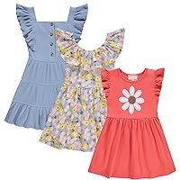 BTween 3-Pack Sleeveless Dresses - Cotton Blend, Stylish & Comfy
