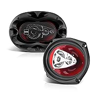BOSS Audio Systems CH6940 Chaos Exxtreme Series 6 x 9 Inch Car Door Speakers - 500 Watts Max (per pair), Coaxial, 4 Way, Full Range, 4 Ohms, Sold in Pairs, Bocinas Para Carro