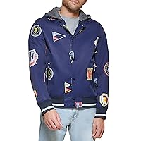 Tommy Hilfiger Men's Fashion Bomber with Attached Jersey Hood